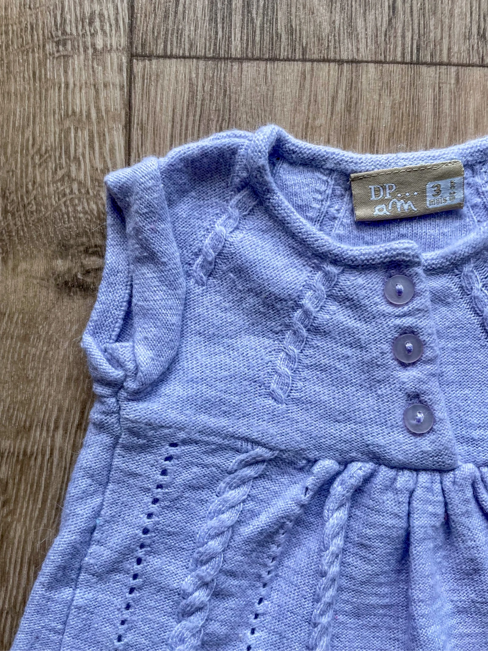 DPAM wool dress set and Tape à L’œil tights size 3 months – photo 3